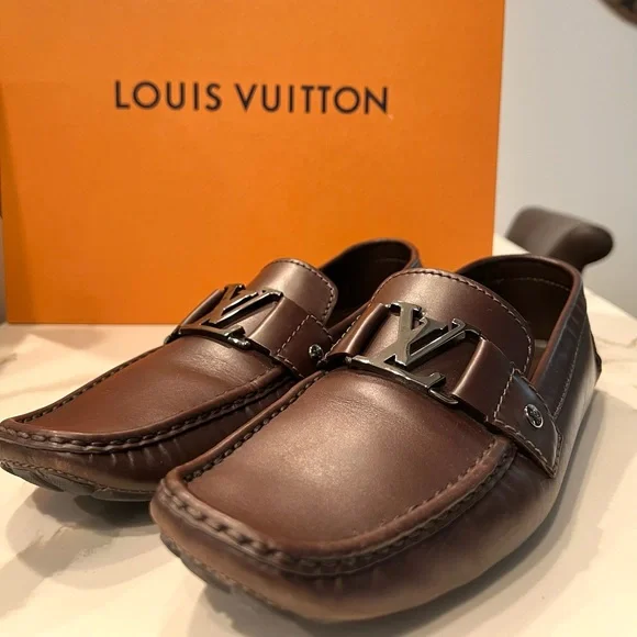 AUTHENTIC LOUIS VUITTON MEN LOAFERS SHOE - Picture 2 of 12